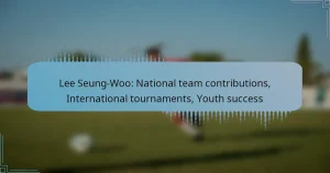 Lee Seung-Woo: National team contributions, International tournaments, Youth success