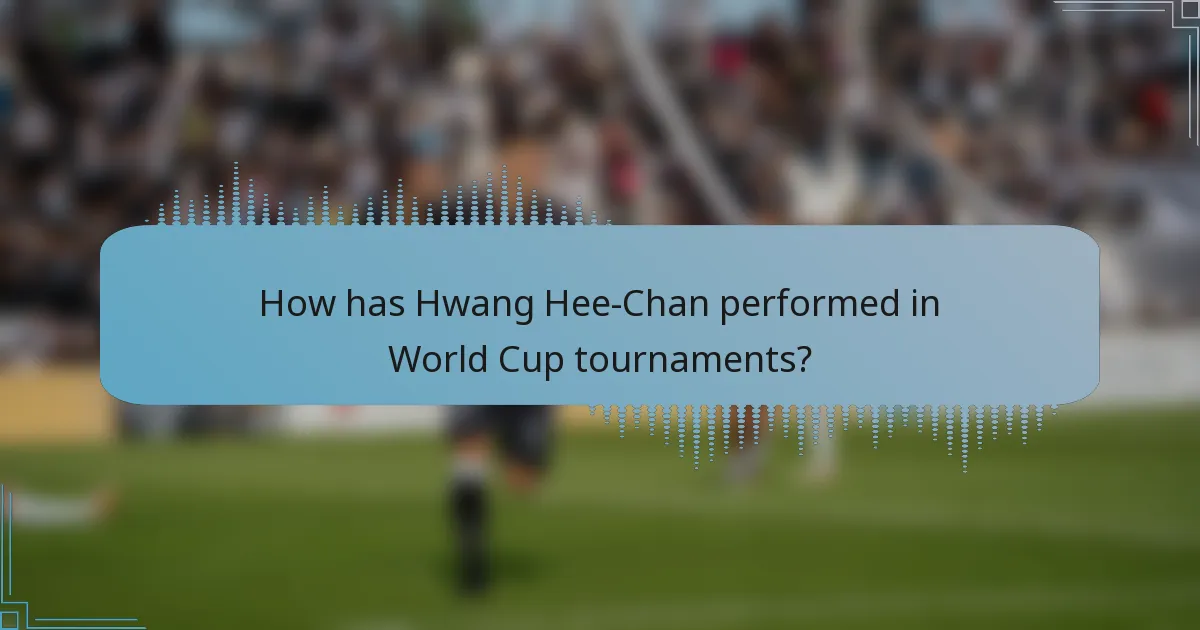 How has Hwang Hee-Chan performed in World Cup tournaments?