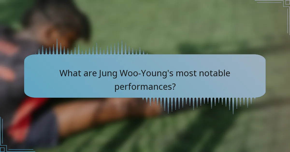 What are Jung Woo-Young's most notable performances?