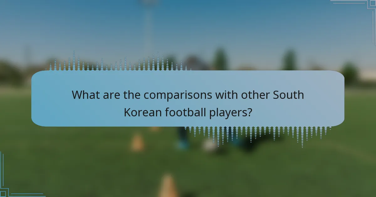 What are the comparisons with other South Korean football players?