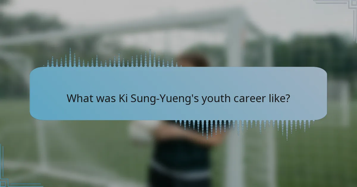 What was Ki Sung-Yueng's youth career like?